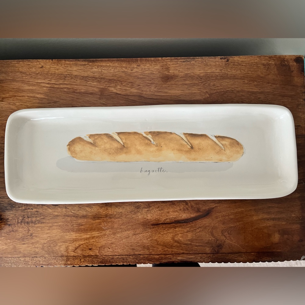 Crate & Barrel Rectangular Baguette Serving Platter